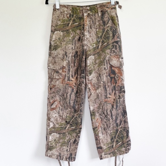5 for 20$ CABELA’S Zonz Woodland Camo Cargo Hunting Pants Boys Size 10 - Picture 1 of 8